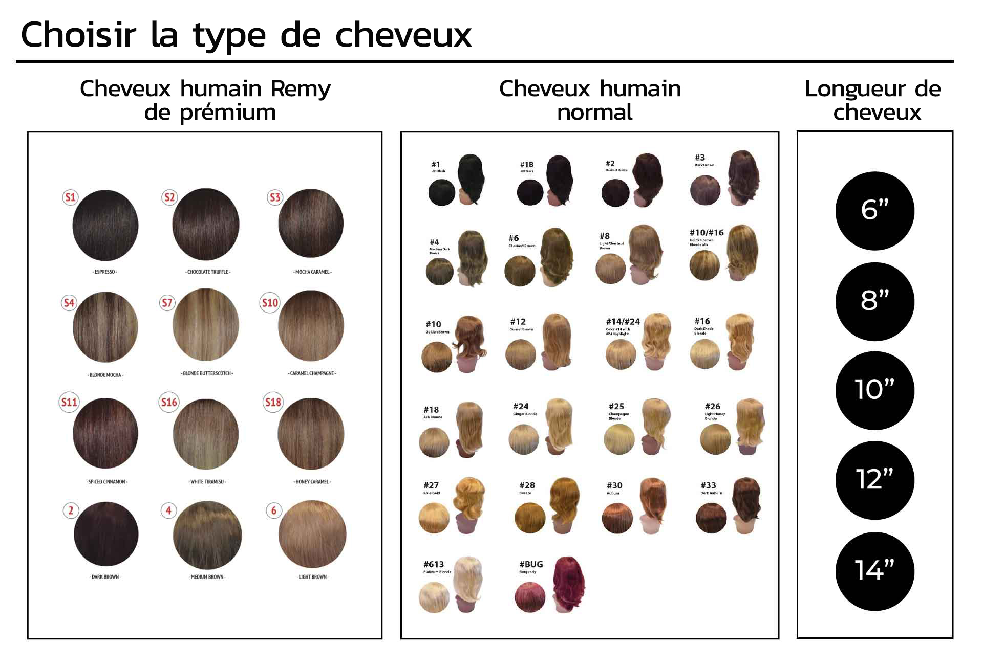 Sélectionner le type de cheveux